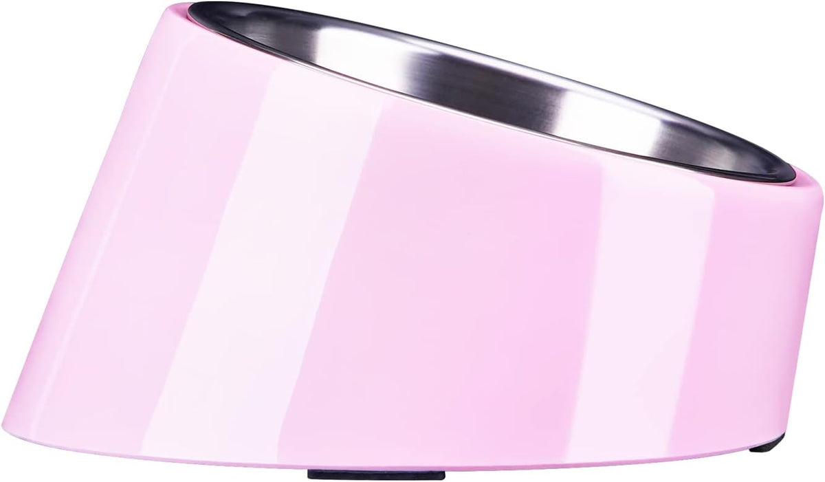 SuperDesign Slanted Stainless-Steel Pet Bowl