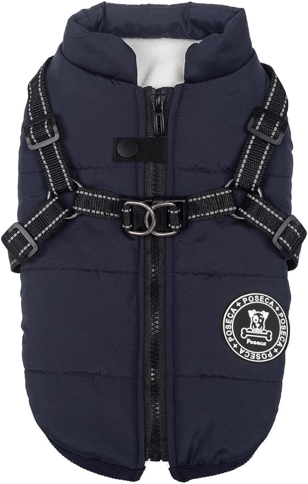 Poseca Dog Coat with Harness Attachment