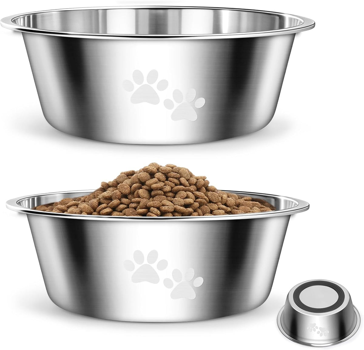 PETTOM Stainless-Steel Dog Bowls, Pack of 2