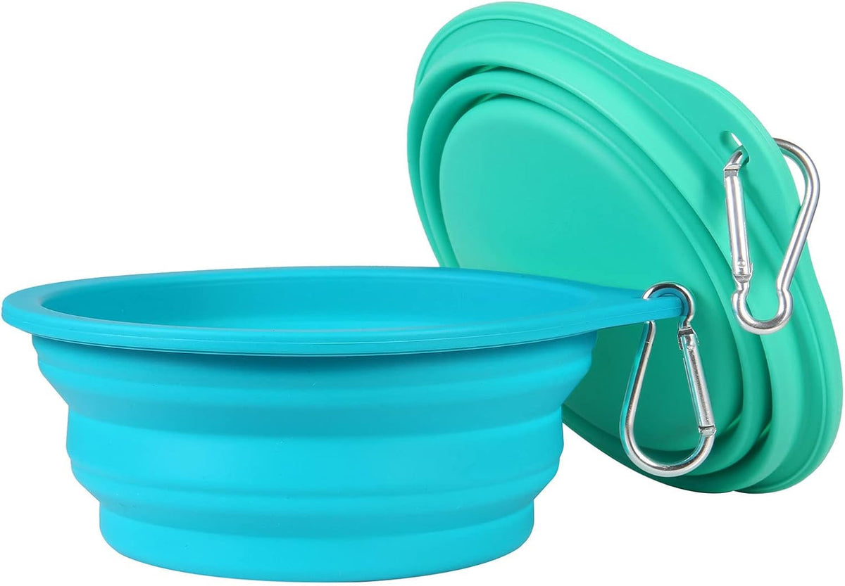 SLSON Collapsible Pet Travel Bowls, Pack of 2