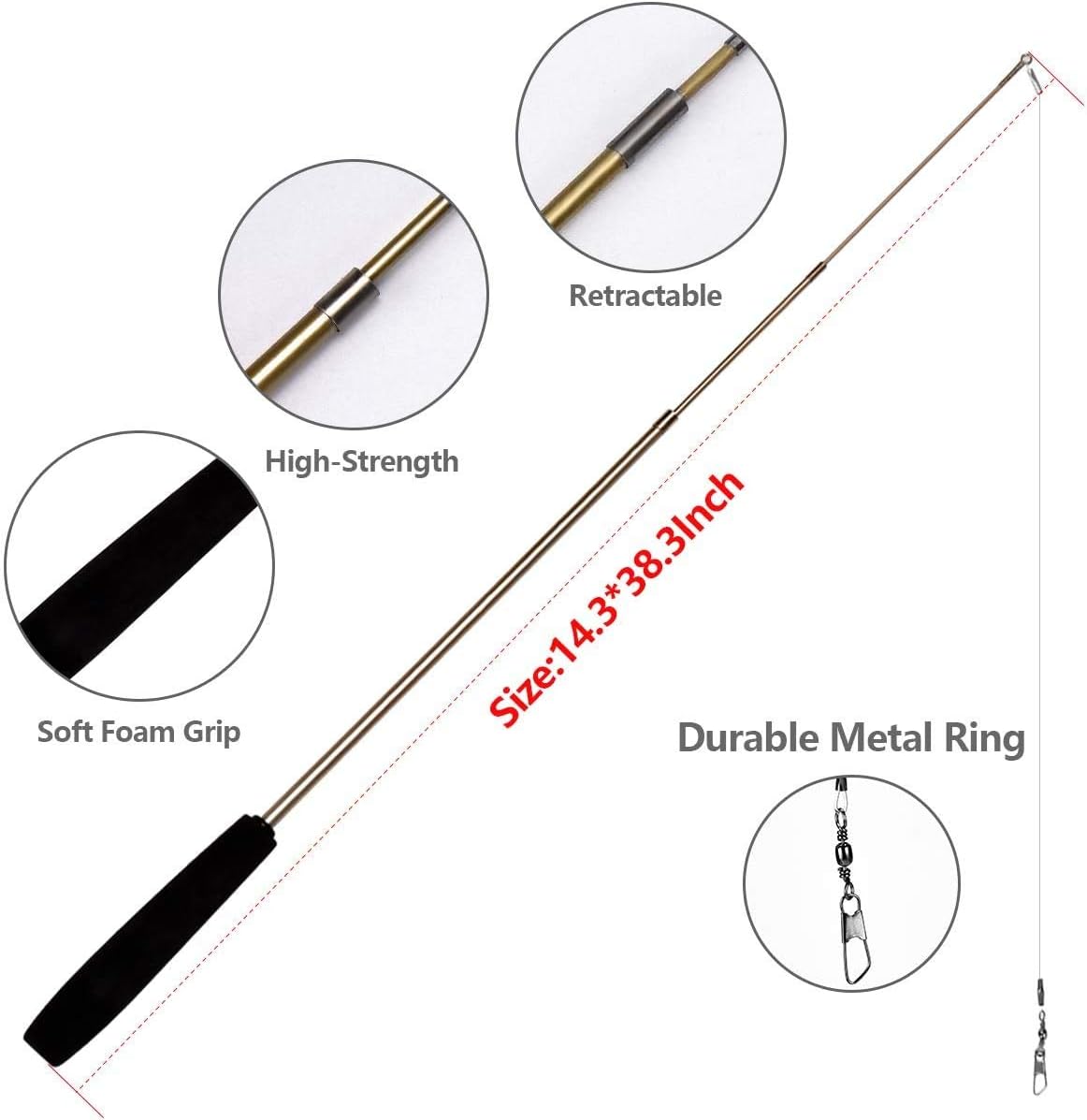 Bojafa Cat Teaser Wand Set, 15 Pieces