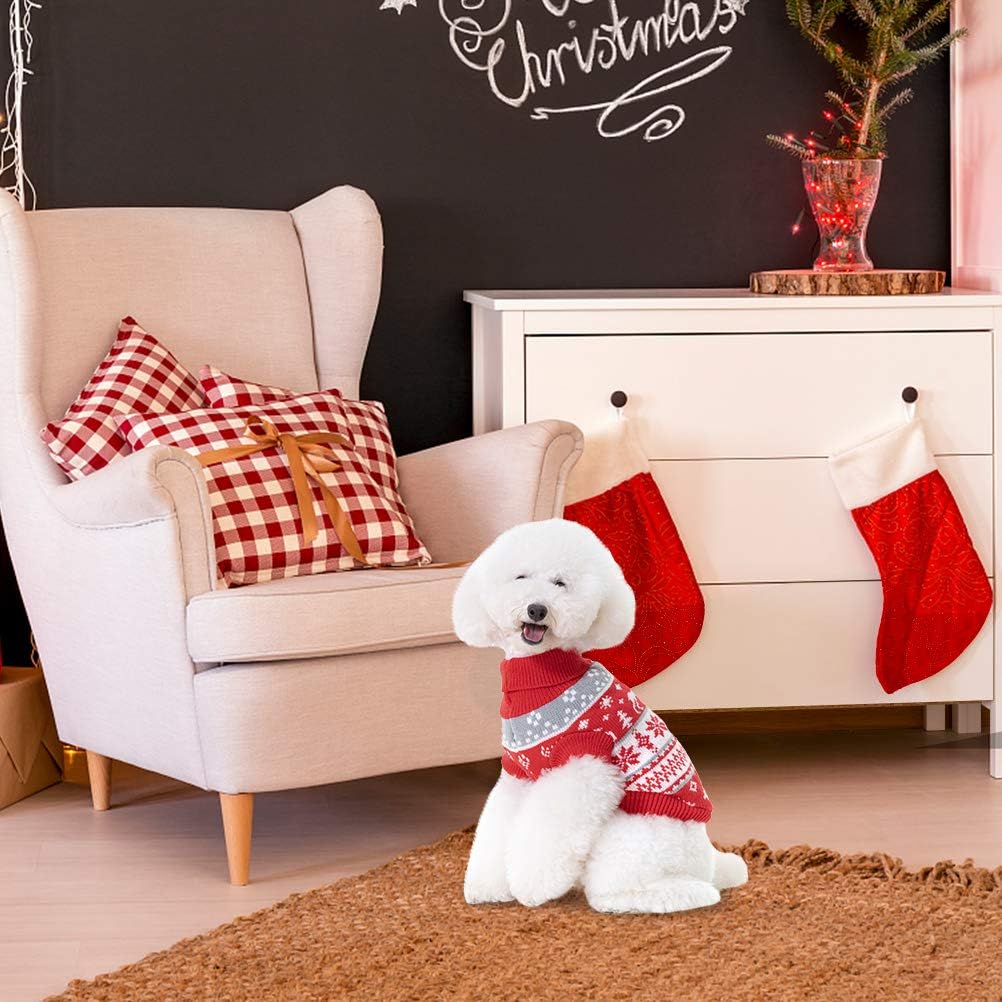 BINGPET Snowflake and Elk Pattern Dog Jumper