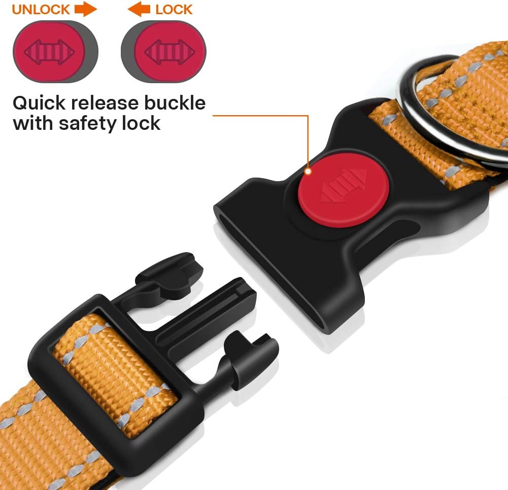 Taglory Reflective Nylon Dog Collar