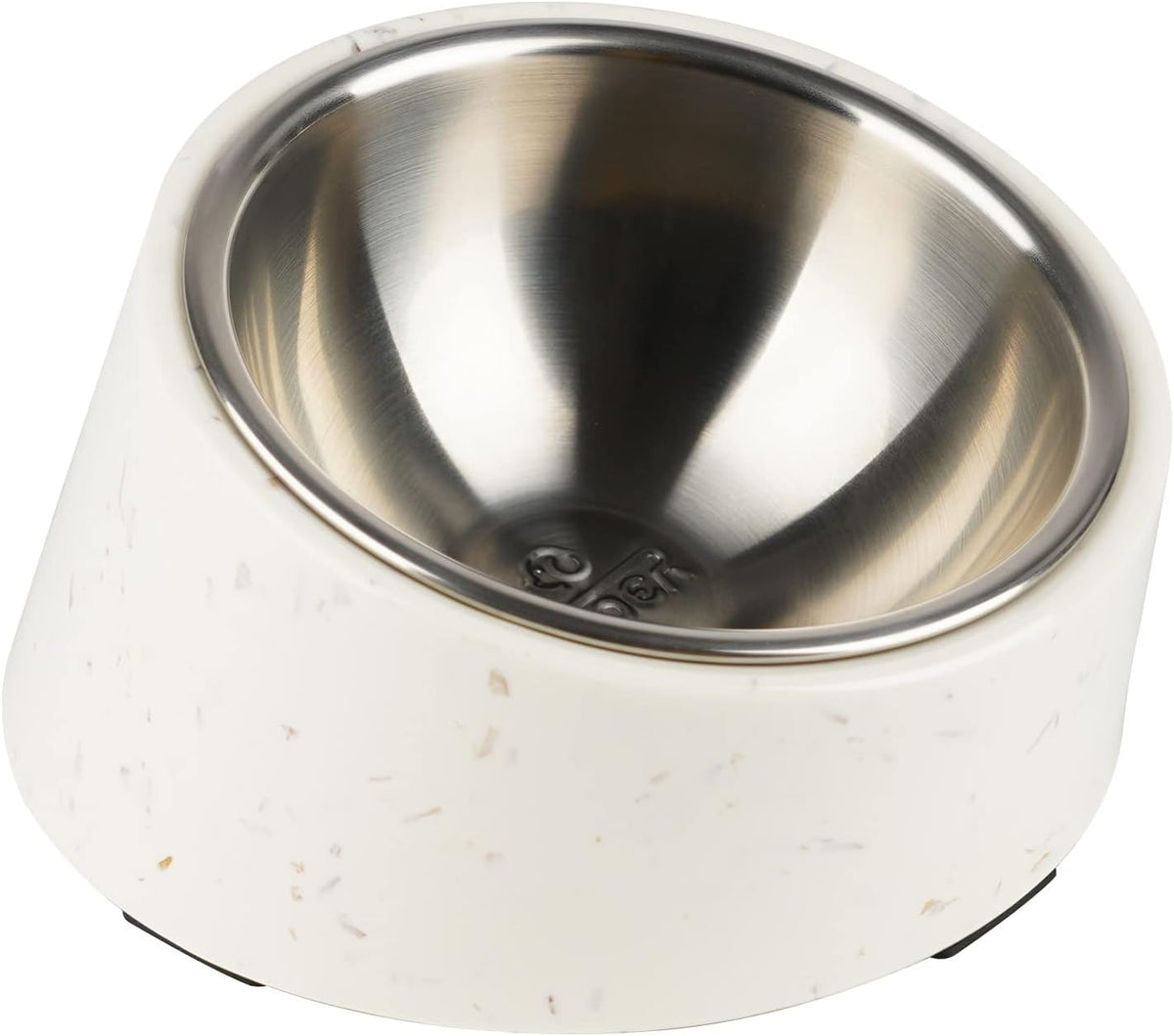 SuperDesign Slanted Stainless-Steel Pet Bowl