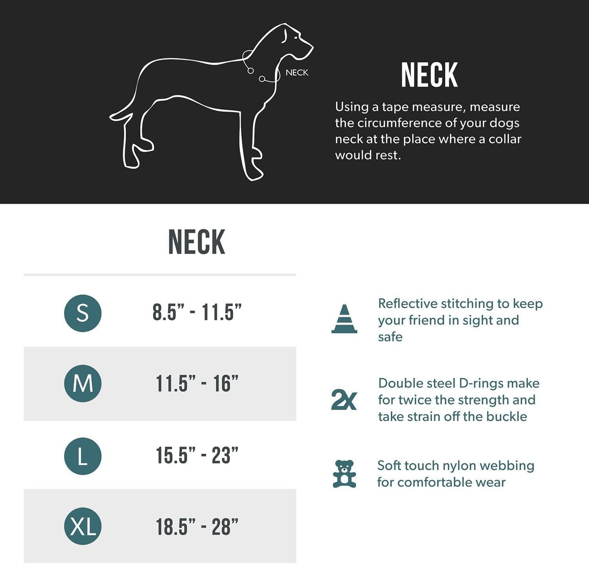 EzyDog Double Up Adjustable Dog Collar
