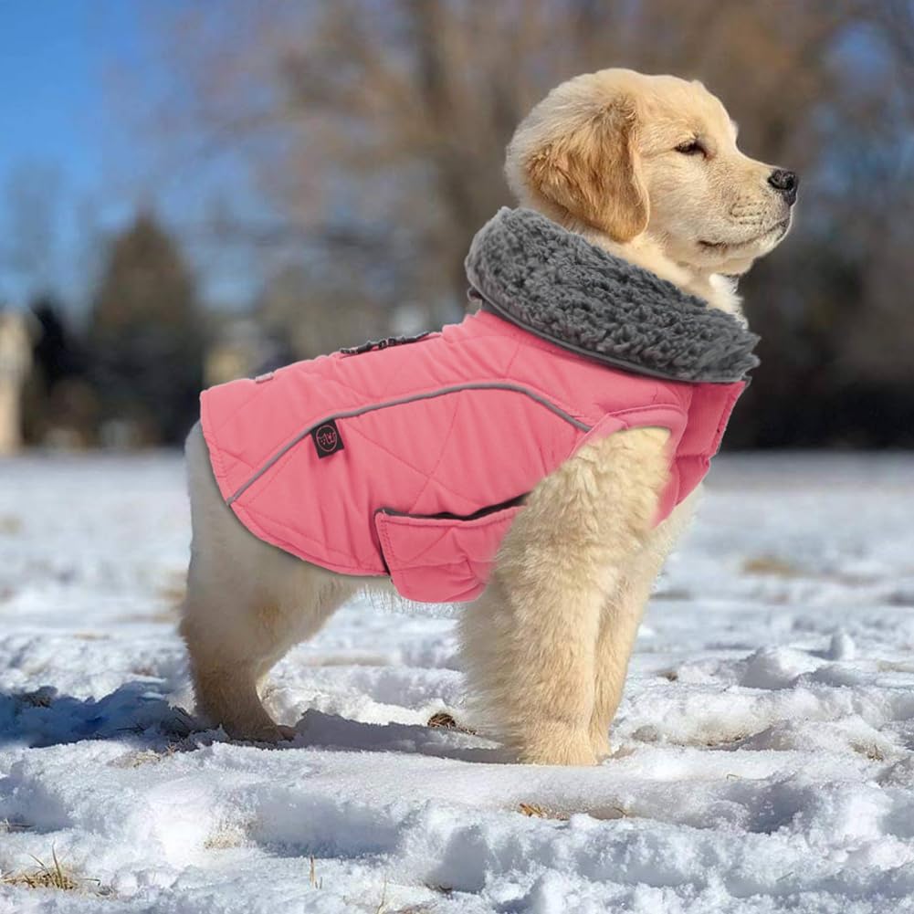 EMUST Fleece-Lined Winter Dog Coat