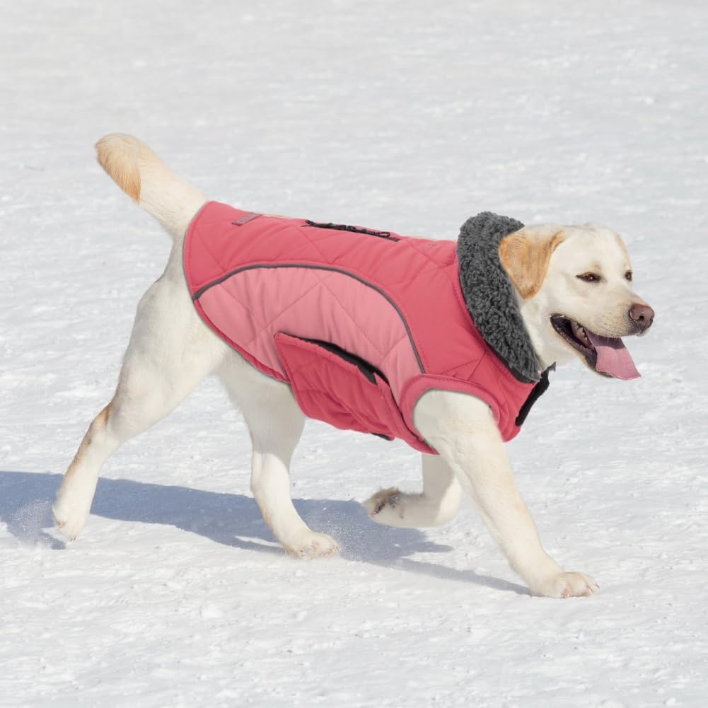 EMUST Fleece-Lined Winter Dog Coat
