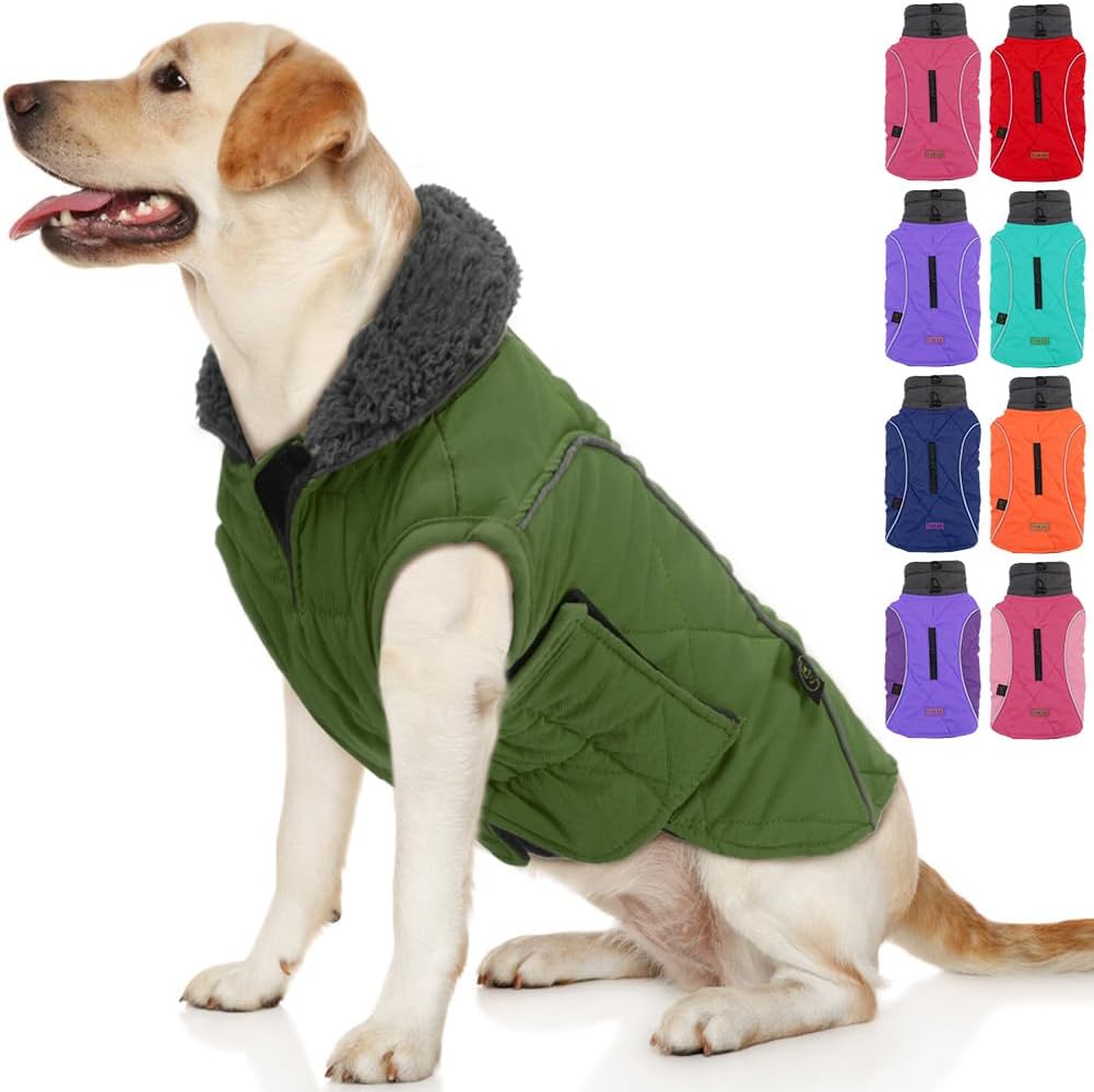 EMUST Fleece-Lined Winter Dog Coat