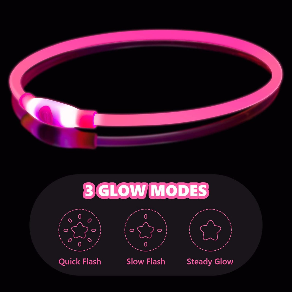 SerDa-Run Light-Up Dog Collar