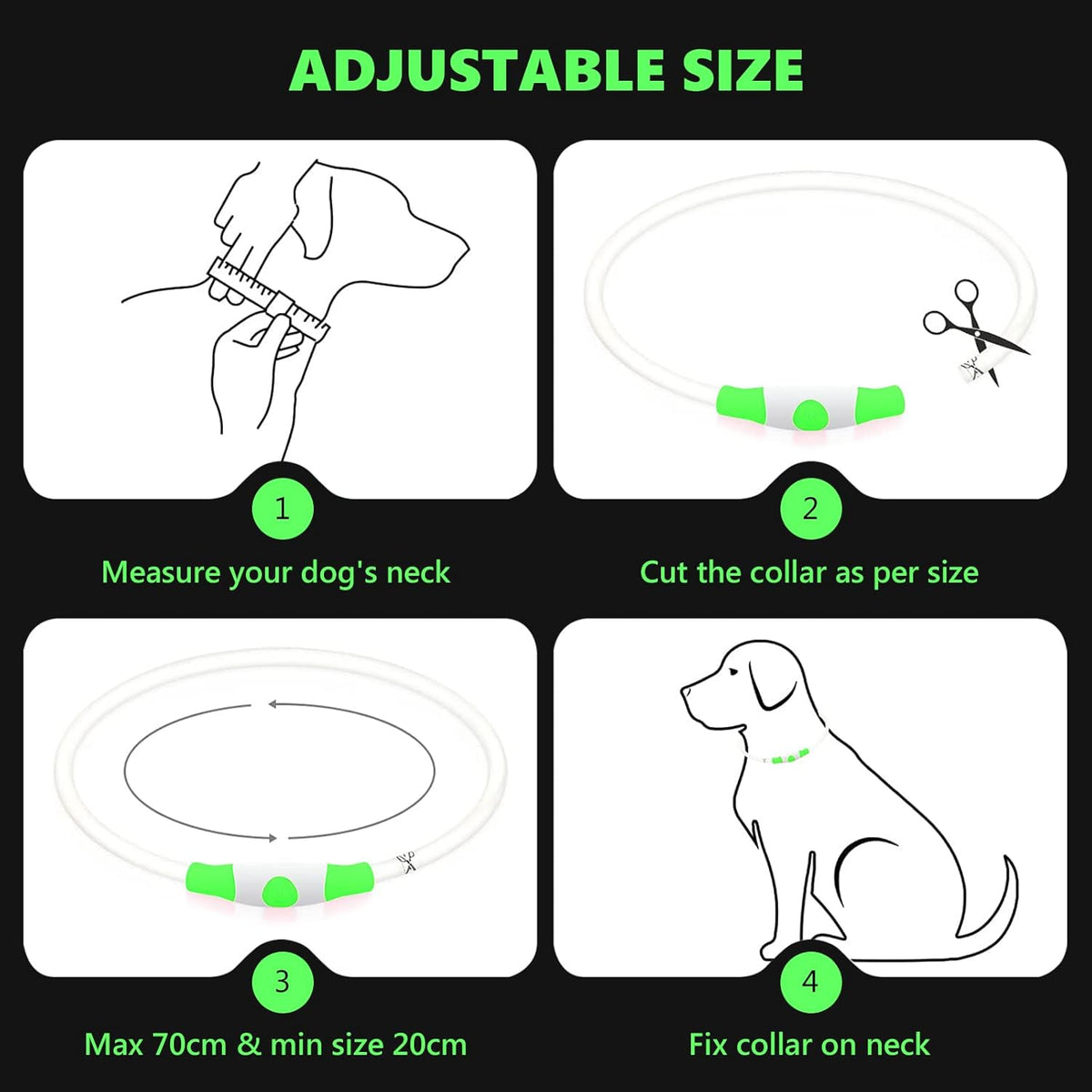 SerDa-Run Light-Up Dog Collar