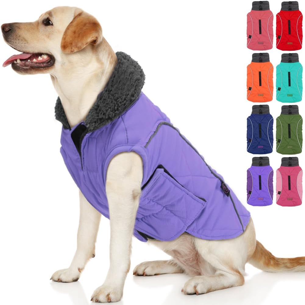 EMUST Fleece-Lined Winter Dog Coat