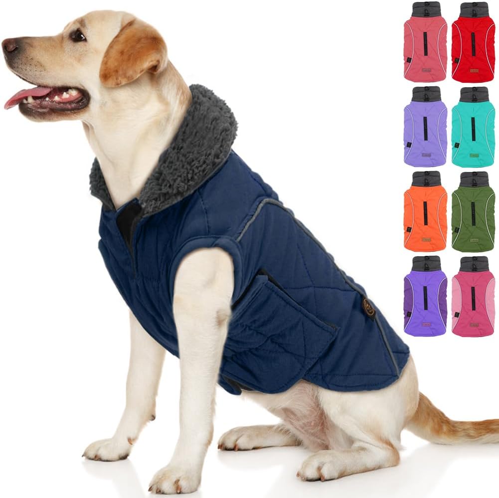 EMUST Fleece-Lined Winter Dog Coat