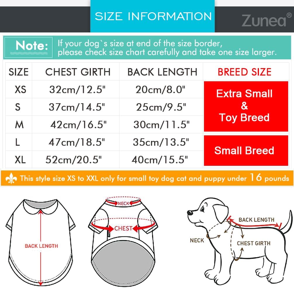 Zunea Winter Coat for Small Dogs and Cats