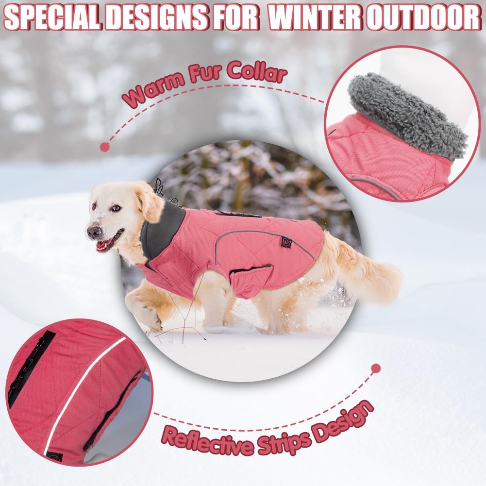 EMUST Fleece-Lined Winter Dog Coat