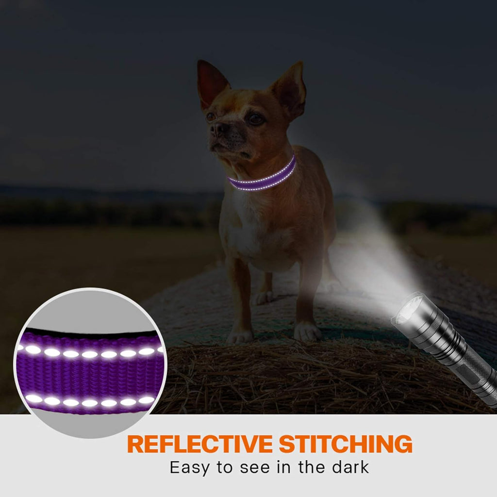 Taglory Reflective Nylon Dog Collar