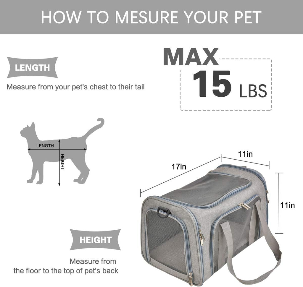 Qlfyuu Foldable Soft-Sided Pet Carrier