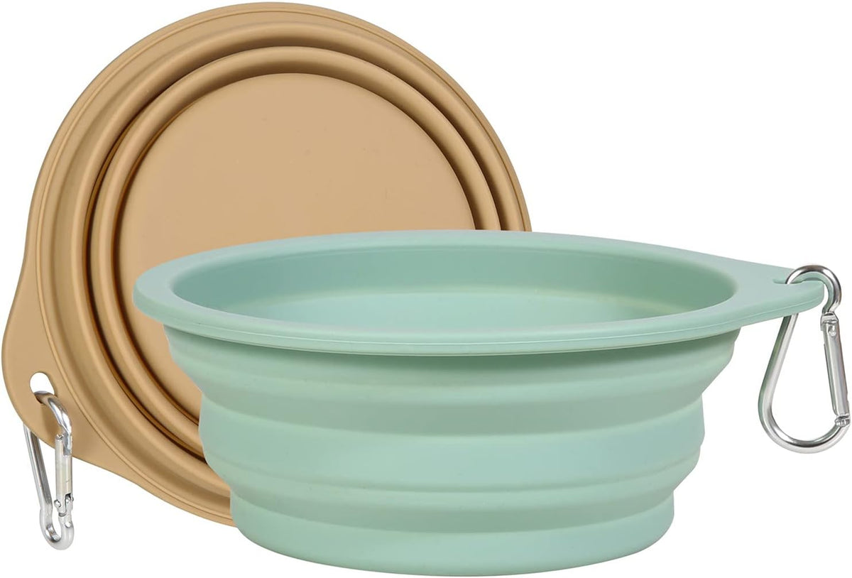 SLSON Collapsible Pet Travel Bowls, Pack of 2