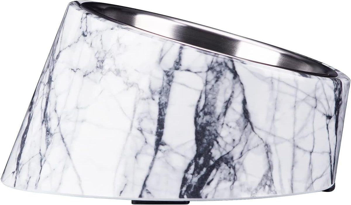 SuperDesign Slanted Stainless-Steel Pet Bowl