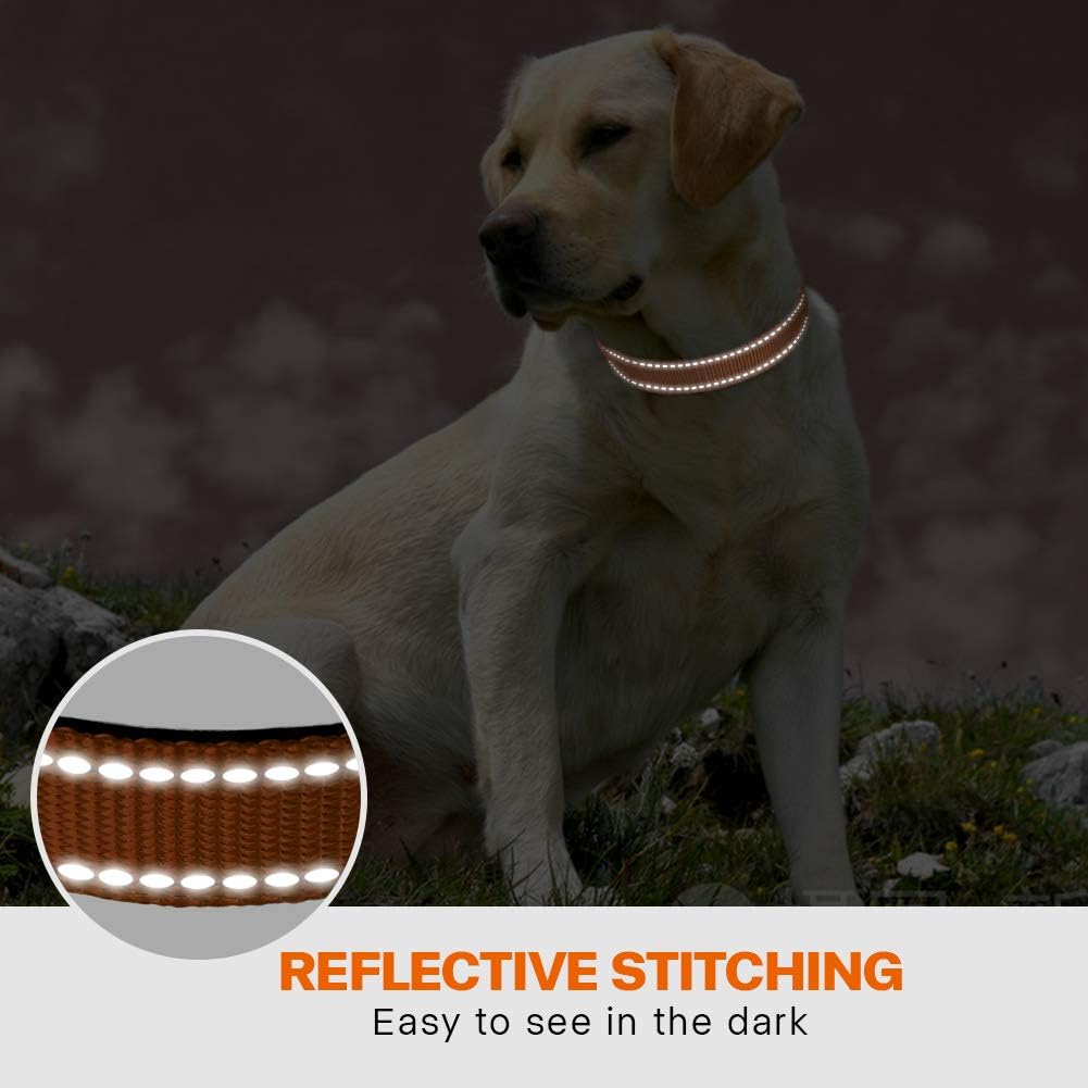 Taglory Reflective Nylon Dog Collar