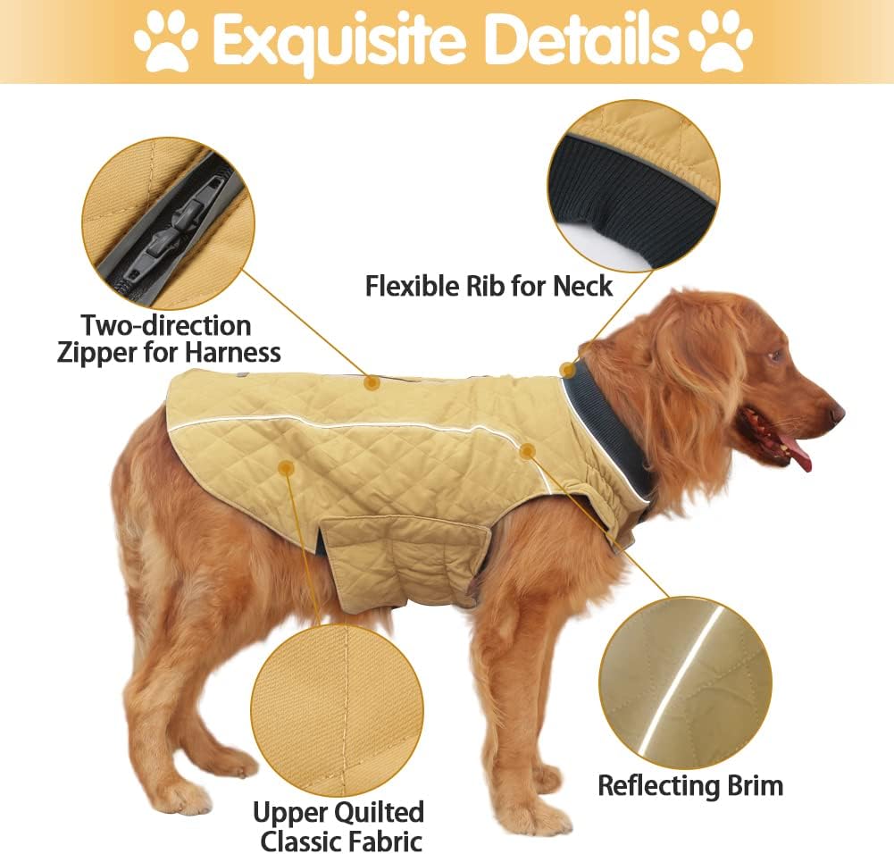 EMUST Fleece-Lined Winter Dog Coat