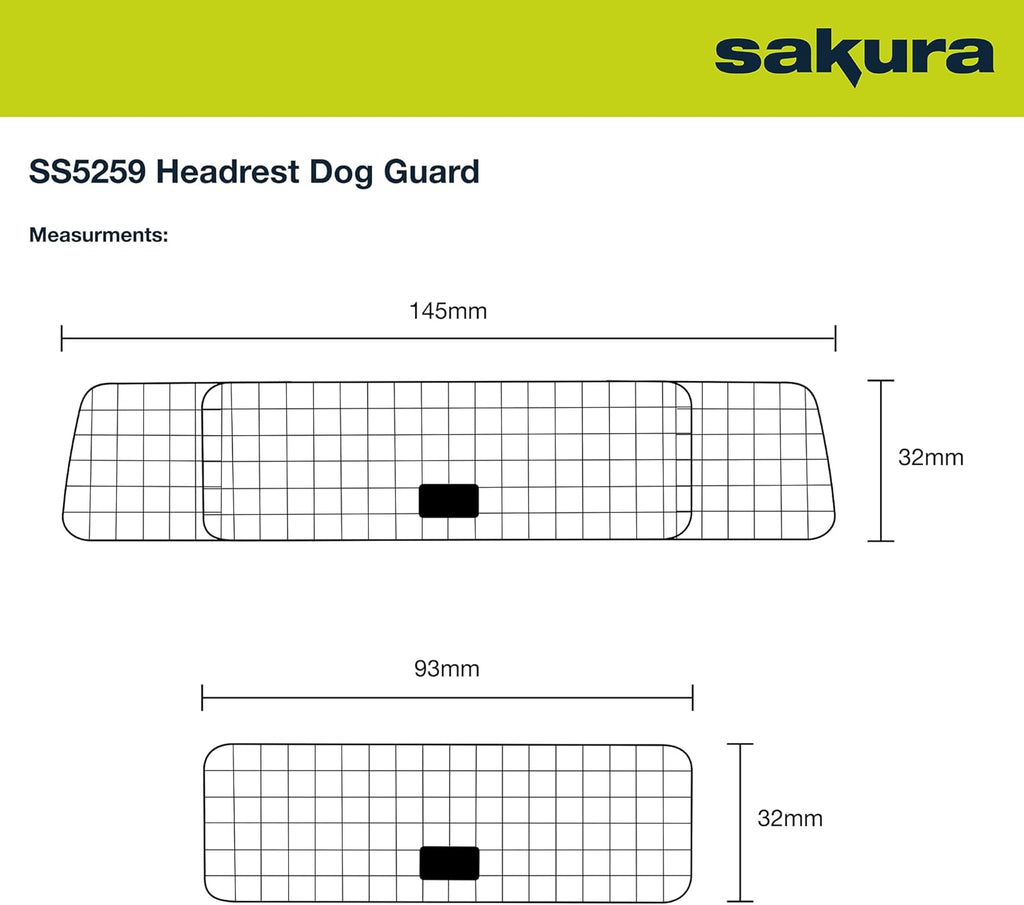 Sakura SS5259 Adjustable Headrest Dog Guard
