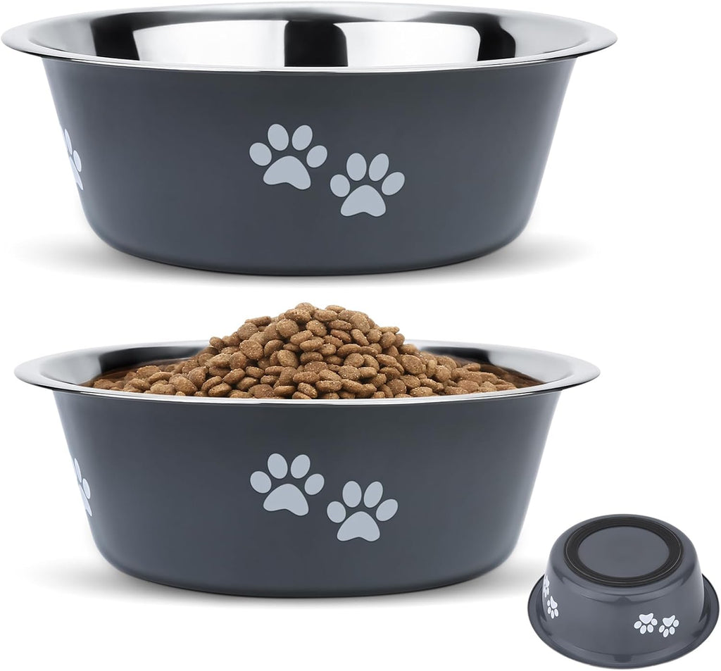 PETTOM Stainless-Steel Dog Bowls, Pack of 2