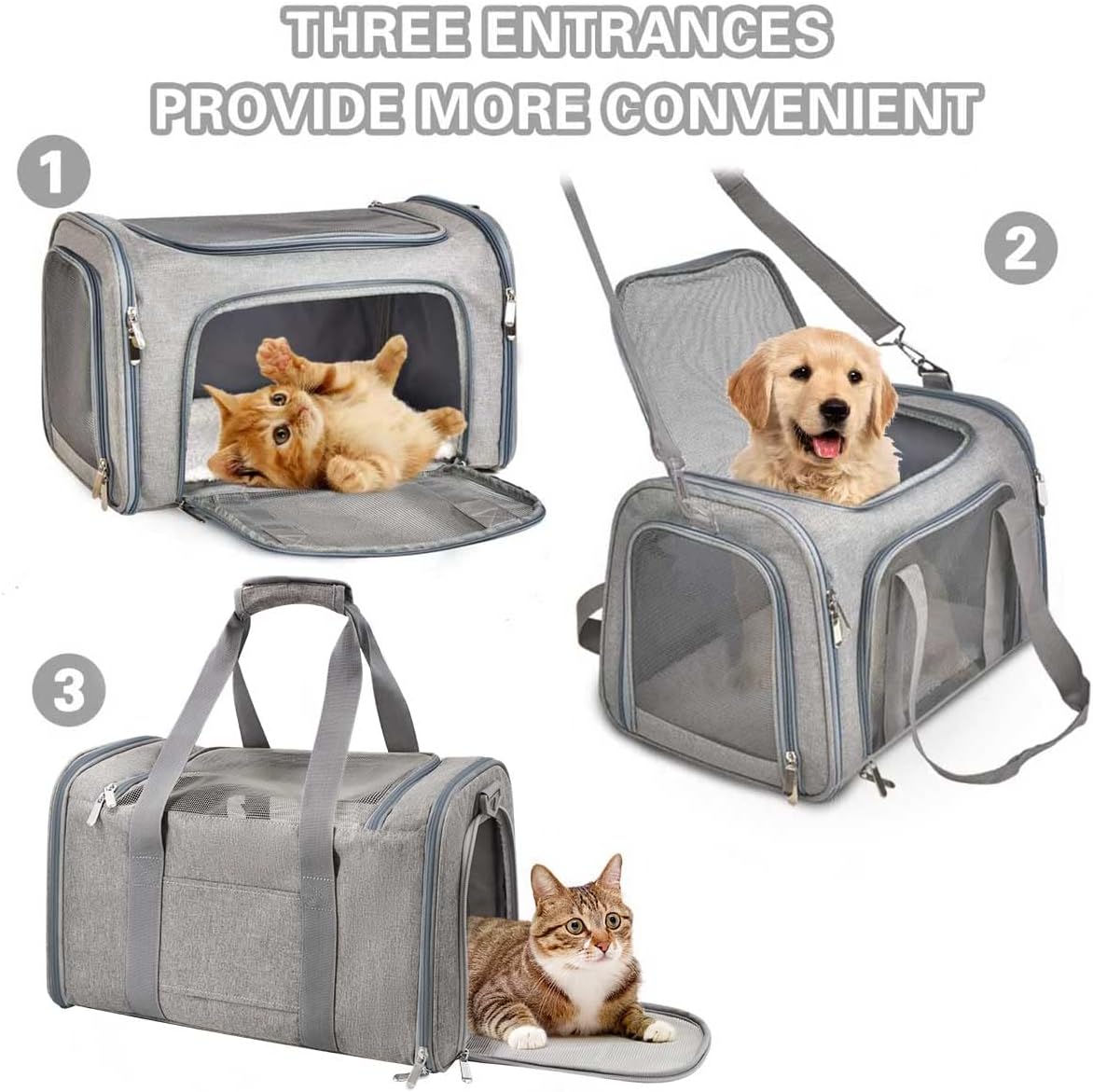 Qlfyuu Foldable Soft-Sided Pet Carrier