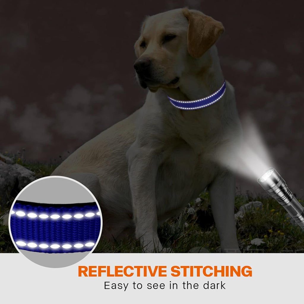 Taglory Reflective Nylon Dog Collar