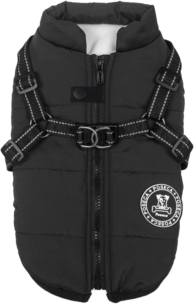 Poseca Dog Coat with Harness Attachment