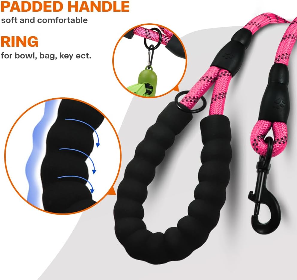 Taglory Rope Dog Lead with Padded Handle