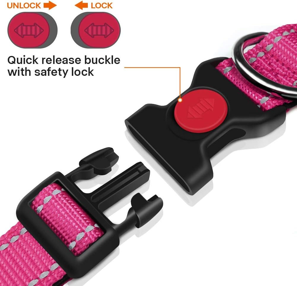 Taglory Reflective Nylon Dog Collar