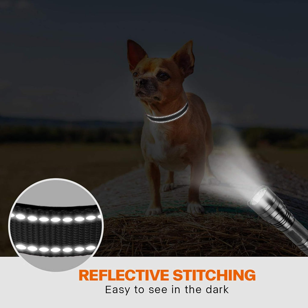 Taglory Reflective Nylon Dog Collar