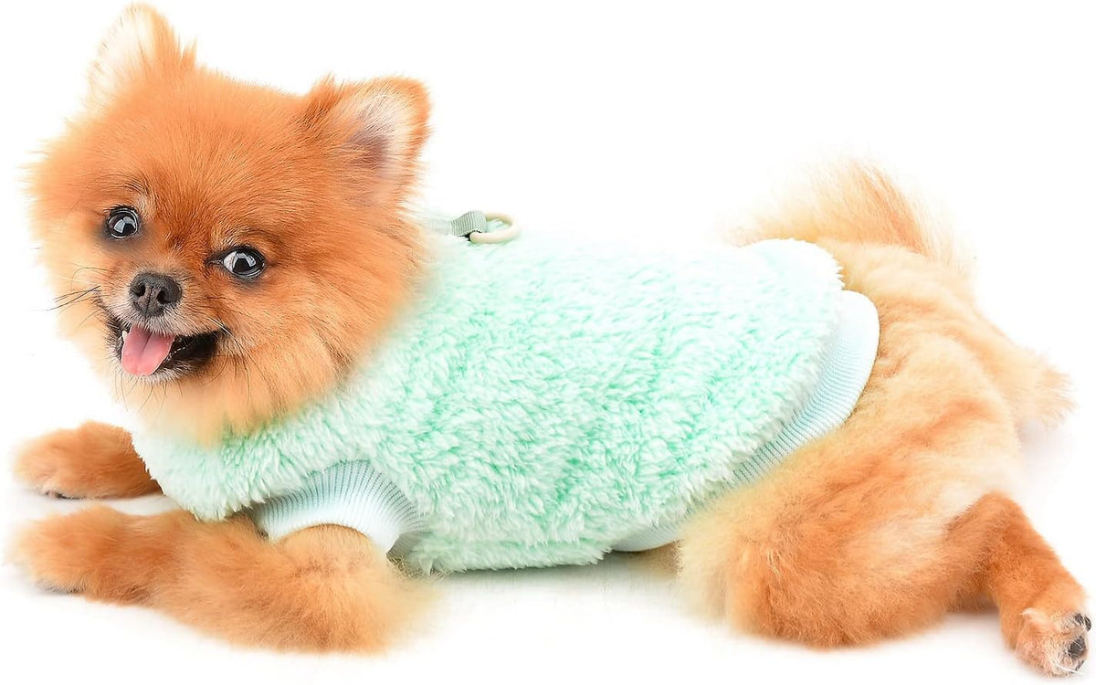 SMALLLEE_LUCKY_STORE Sherpa Fleece Pet Jumper