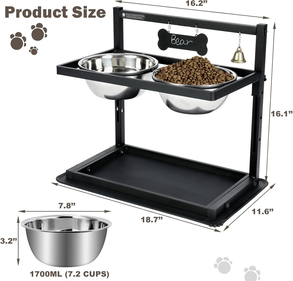 ADENGL Height-Adjustable Dog Feeding Stand