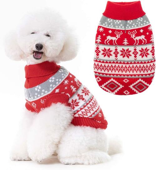 BINGPET Snowflake and Elk Pattern Dog Jumper