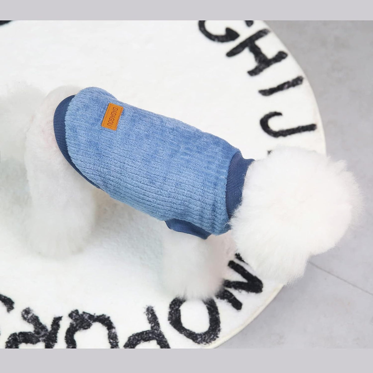 SMALLLEE_LUCKY_STORE Ribbed Fleece Pet Jumper