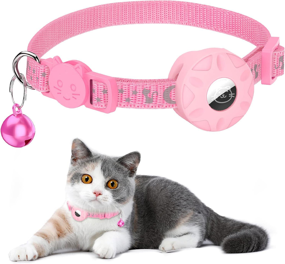 Simket Cat Collar with AirTag Holder