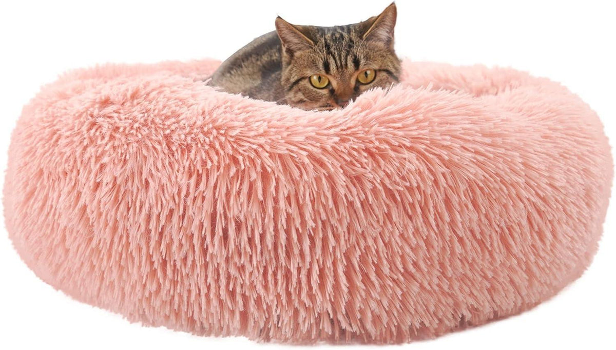 Enjamoy Round Plush Donut Pet Bed