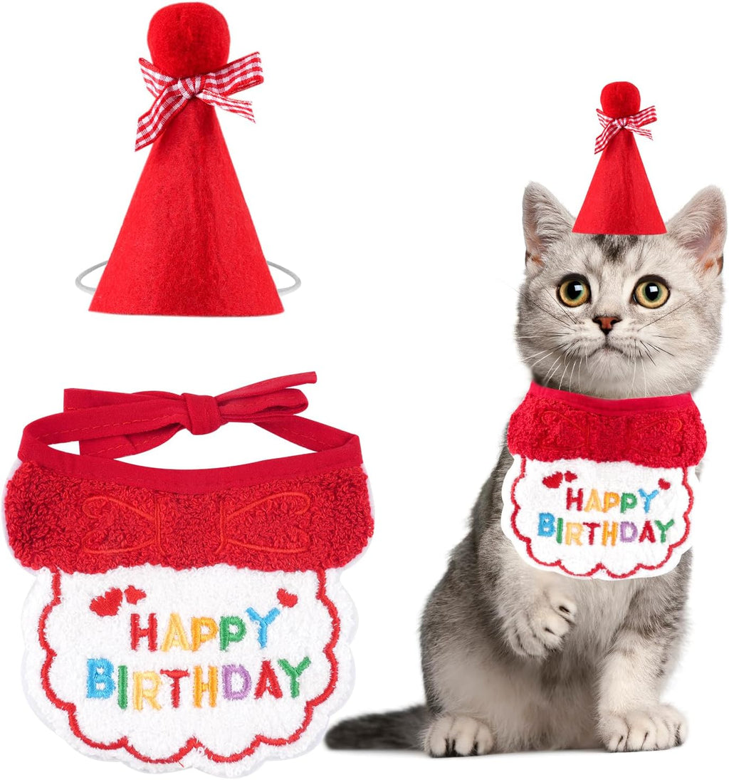 Pet Birthday Hat and Bandana Set