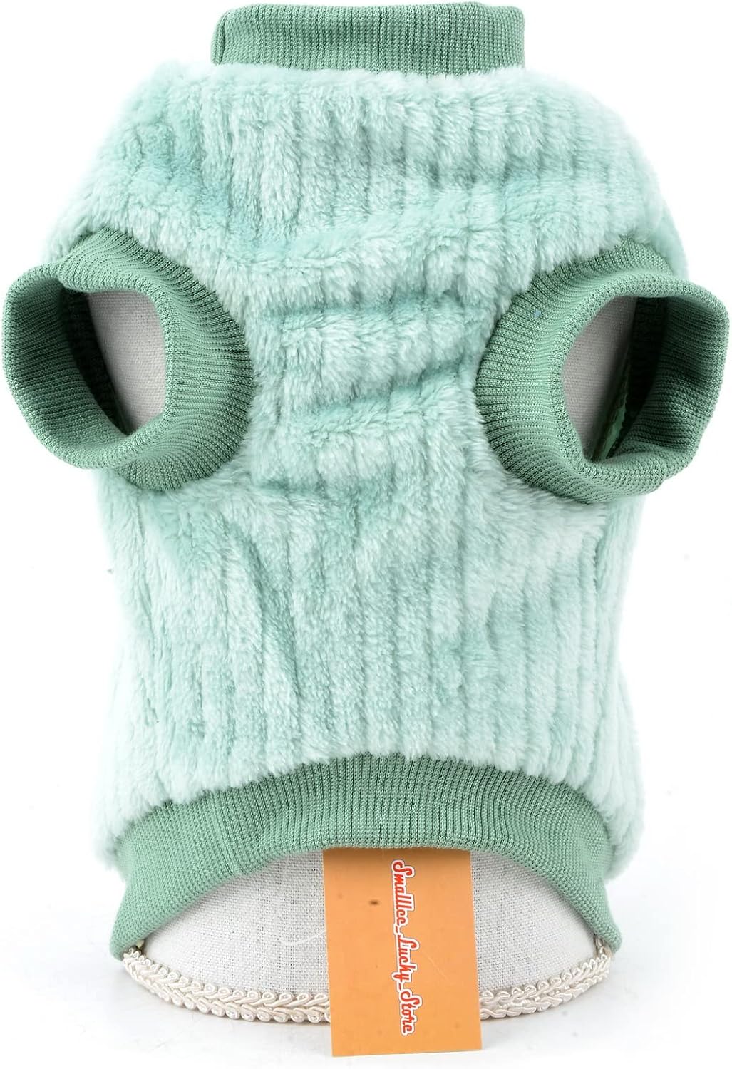 SMALLLEE_LUCKY_STORE Ribbed Fleece Pet Jumper