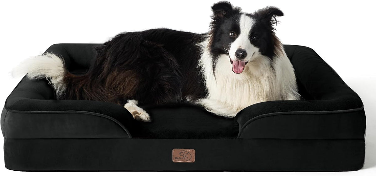 Bedsure Foam Dog Sofa Bed with Removable Cover