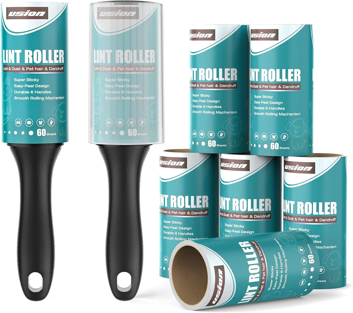 USION Pet Lint Rollers and Refill Packs