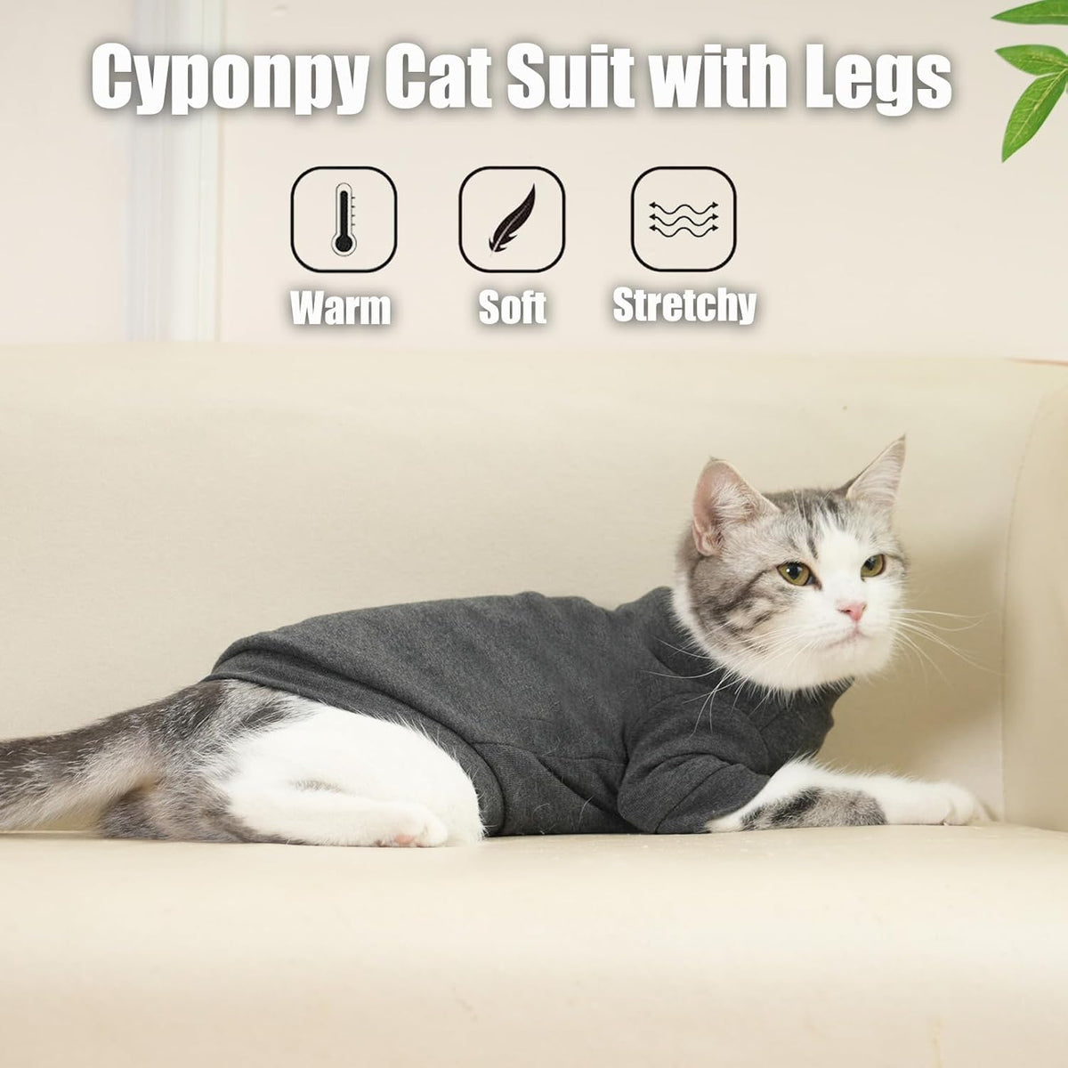 Cyponpy Cotton-Blend Cat Jumper