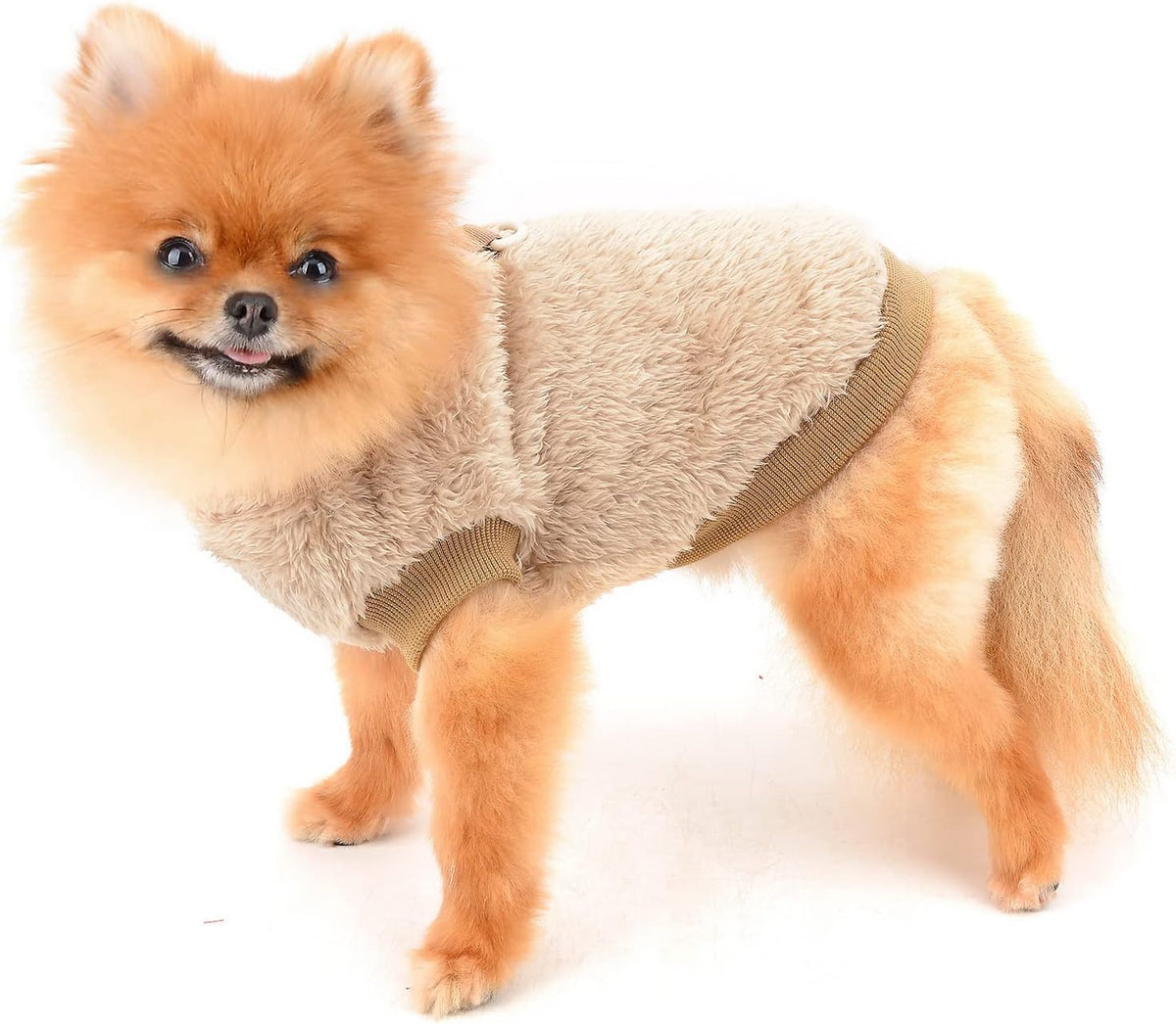 SMALLLEE_LUCKY_STORE Turtleneck Sherpa Pet Jumper