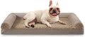 FURTIME Foam Dog Sofa Bed with U-Shaped Bolster