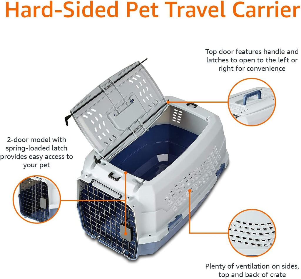 PetNestUK Transportín Rígido para Gatos, Dos Puertas | PetNestUK