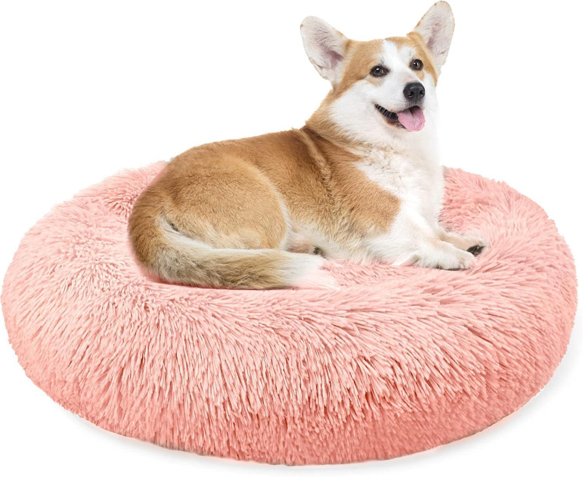 Enjamoy Round Plush Donut Pet Bed