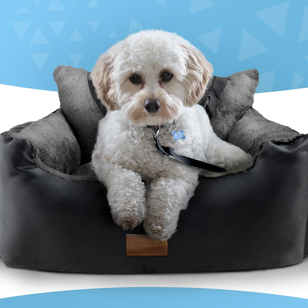 FurDreams Padded Dog Car Booster Seat