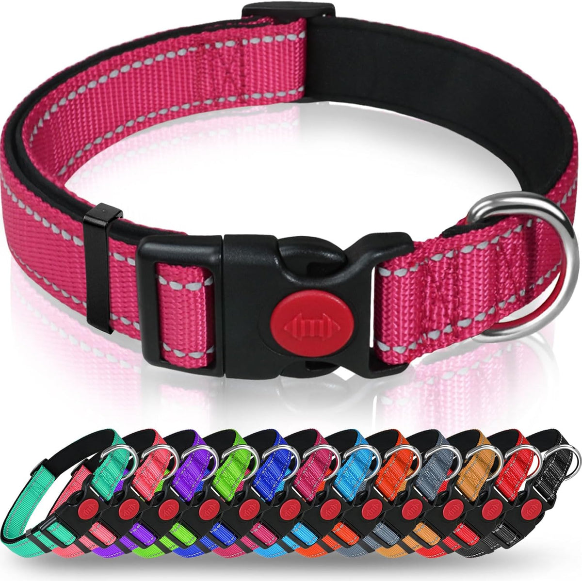 Taglory Reflective Nylon Dog Collar