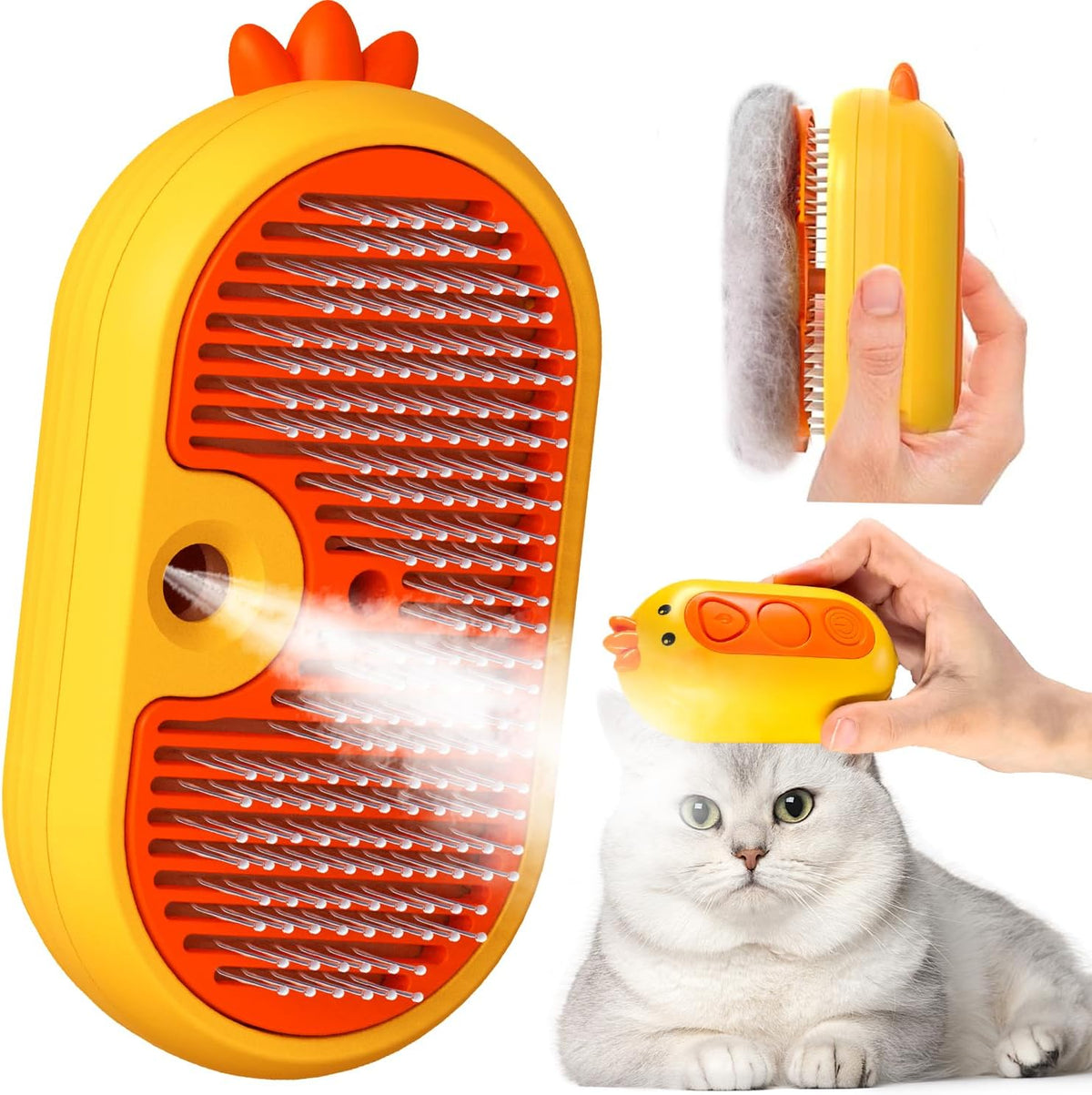 POIIOPY Self-Cleaning Pet Brush with Water Spray
